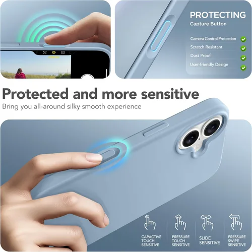Miniatura 987 de GONEZ Funda de silicona para iPhone 15 Pro Max, compatible con Magsafe, protector de cámara + protector de pantalla, forro de microfibra suave