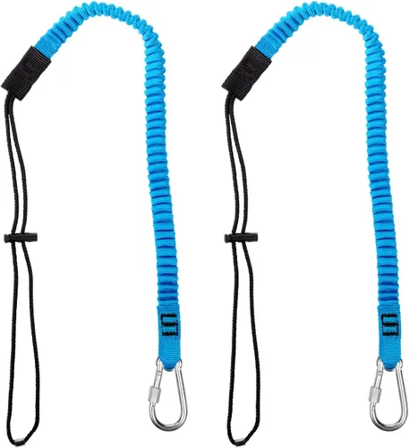 Miniatura 5 de Palmer Safety Cordón para herramientas con mosquetón individual y extremo de bucle ajustable, máxima resistencia de 15.0 libras, 52 pulgadas