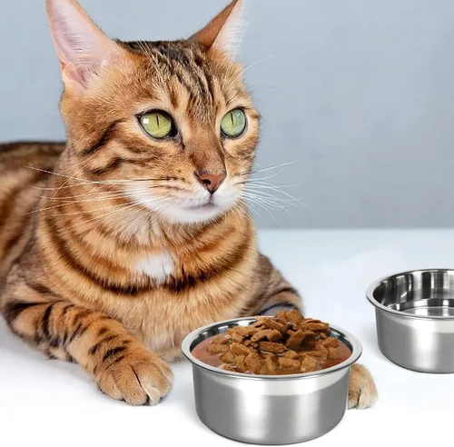 Miniatura 6 de Cuenco de agua para perrera, 2 paquetes sin derrames, jaula colgante para gatos, comedero para perros pequeños