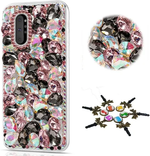 Miniatura 20 de Sparkle - Funda compatible con Samsung Galaxy Note 10, elegante funda 3D hecha a mano con diseño de diamantes de imitación, diseño de mariposas