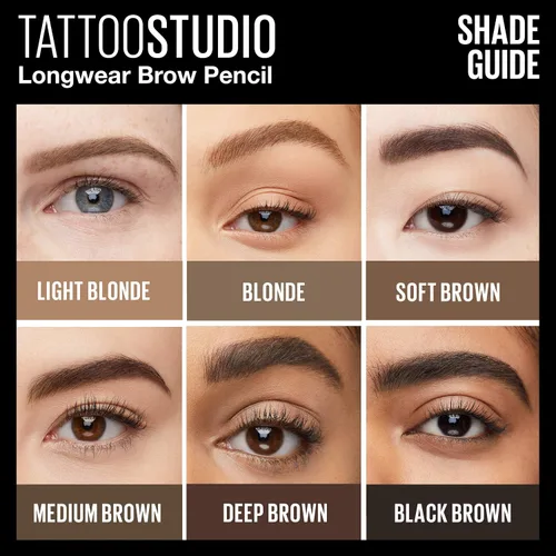 Miniatura 6 de Maybelline Tattoostudio - Lápiz para cejas, a prueba de agua 257 MARRÓN MEDIO
