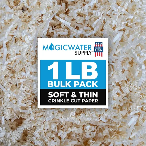 Miniatura 19 de MagicWater Supply - 1 libra - Kraft - Relleno de papel de corte arrugado suave y fino, ideal para envolver regalos, relleno de cestas, cumpleaños