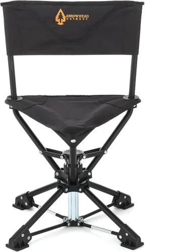 Miniatura 12 de ARROWHEAD OUTDOOR Silla de Caza Giratoria de 360°, Perfecta para Ciegos, Sin Pies que Hundan, Soporta hasta 450lbs, Estuche de Transporte, Marco