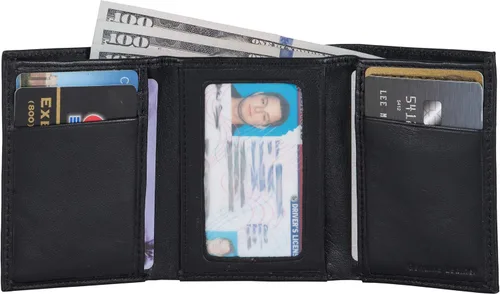 Miniatura 5 de Ben Sherman Men's Manchester Slim Bifold Full-Grain Leather RFID Minimalist Gift Box Wallet