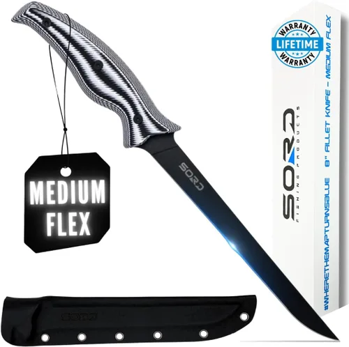 Miniatura 10 de SORD - Cuchillo de pesca – Cuchillo utilitario de 5 pulgadas para pesca y caza – Equipo de caza de hoja fija y equipo de pesca – Incluye funda Kydex
