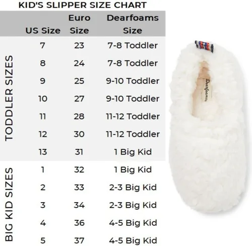Miniatura 5 de Dearfoams Pantuflas lavables Skye Pile con espalda cerrada para niños