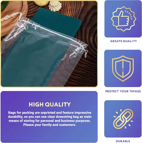 Miniatura 3 de APQ Clear Drawstring Bags ustom