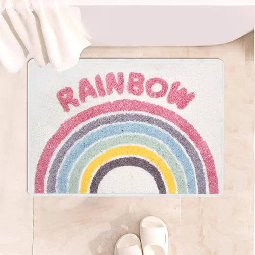 Miniatura 6 de Hi Space Alfombra de baño de 31.5 x 19.7 pulgadas, antideslizante, lavable a máquina, suave, absorbente, bonita, alfombra de baño de felpa