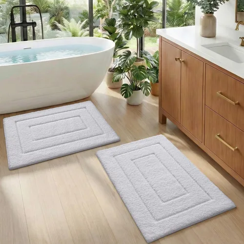 Miniatura 10 de DEXI - Alfombra de baño antideslizante, absorbente, de alta calidad, lavable a máquina, cómoda alfombra para cuarto de baño
