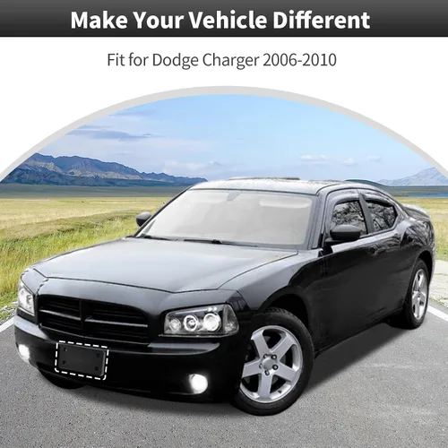 Miniatura 7 de CheroCar Marco de matrícula para neumáticos, soporte para placa de matrícula, compatibilidad con Dodge Charger 2006-2010