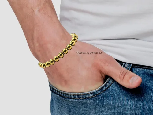 Miniatura 693 de Amazing Gemstone Pulsera de cristal para mujeres y hombres, pulsera de cristal curativo de protección, pulsera elástica con cuentas de piedras