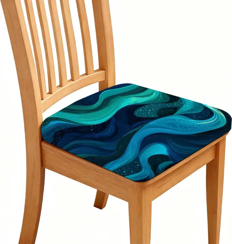 Miniatura 10 de Fundas de asiento para silla, paquete de 4 fundas impermeables elásticas para silla de comedor con lazos elásticos, extraíbles y lavables, Rosa