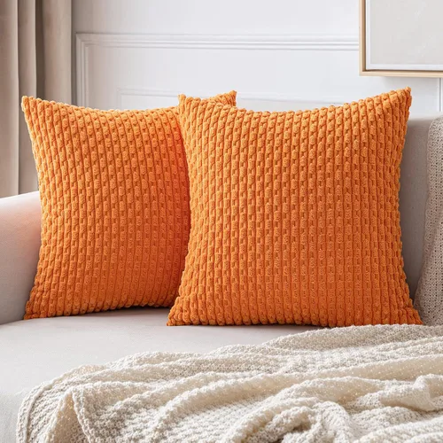 Miniatura 40 de MIULEE - Paquete de 2 fundas de cojín decorativas, modernas y boho, de terciopelo, con textura a rayas, para sofá, cama, sala de estar, decoración