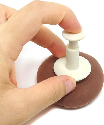Miniatura 4 de Honbay Cortadores de émbolo redondo de plástico para tartas de galletas, moldes para hornear