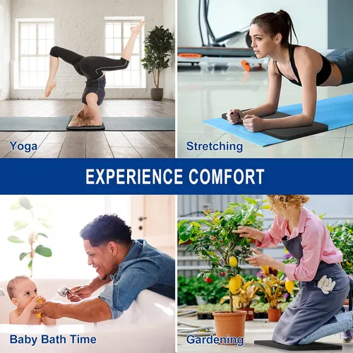 Miniatura 4 de MRO Rodillera de yoga – Rodillera de ejercicio premium – Elimina el dolor durante el entrenamiento en casa – Acolchado adicional y apoyo