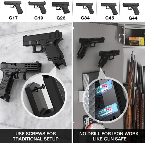 Miniatura 2 de Montura de pistola mejorada con soporte para cargador, montaje oculto para Glock17,19,26,31,32,33,34,44,45 de la serie, soporte de pistola