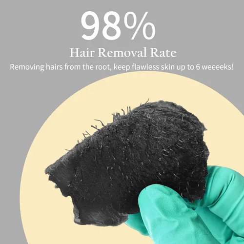 Miniatura 4 de Maxpearl Cuentas de cera dura de 2.5 libras para depilación, fórmula de cabello grueso para hombre, depilación brasileña, piel sensible, cara
