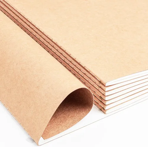Miniatura 6 de Paquete de 24 cuadernos de papel kraft A5 a granel, cuadernos de papel rayado, 8.3 x 5.5 pulgadas, 60 páginas, cuaderno de composición para viajes