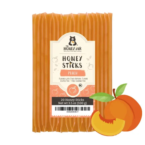 Miniatura 17 de The Honey Jar Palitos de miel lisos, pajitas de miel pura para el té, café o un placer saludable, una cucharadita de miel saborizada por barra