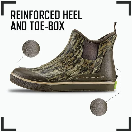 Miniatura 10 de Gator Waders Botas de campamento para hombre, zapatos impermeables hasta el tobillo para lluvia y barro, pesca, caza y ropa de campamento