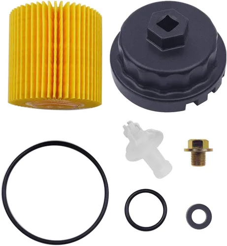 Filtro de aceite y llave con tapón de drenaje de aceite y junta para Toyota, Lexus, RAV4, Camry, Tundra, Highlander, Sienna y más, kit de