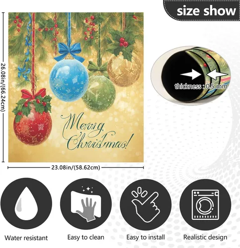 Miniatura 5 de Bolas de Navidad para árbol de lavavajillas, cubierta magnética para refrigerador, paneles de puerta, gabinete del hogar, electrodomésticos