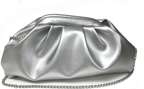Bolso de noche para mujer, bolso de mano fruncido para mujer, bolso de noche con cadena para el hombro, para boda, fiesta, baile de graduación