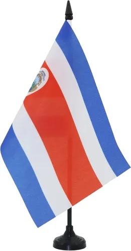 Miniatura 17 de Bandera de mesa de Anguila de 4 x 6 pulgadas, bandera de escritorio británica de Anguila, 5.9 x 3.9 in, palo y base de plástico negro AZ FLAG