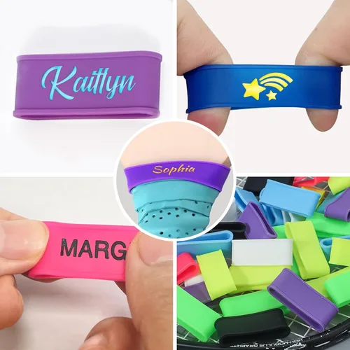 Miniatura 2 de 2 bandas de nombre personalizadas de paleta de pickleball, accesorios personalizados de paleta de pickleball para cinta de agarre seguro, bandas