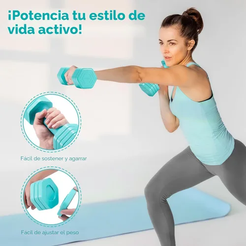 Miniatura 3 de EQUIPRO Adjustable Dumbbell Set, 4 in 1 Free Weights Dumbbells Set for Women, Weights for Women at Home, 2lb 3lb 4lb 5lb with TPU Soft Rubber Handle