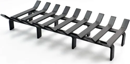 Hi Flame Rejilla de leña para jardín y hogar, de acero sólido, resistente, para interiores, para herramientas de leña, para exteriores, hierro