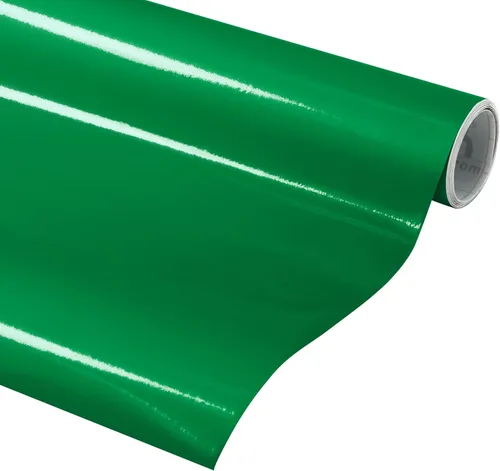 Miniatura 3 de VViViD DECO65 - Paquete de vinilo para manualidades verde brillante (7 x 11.8 pulgadas) y rojo cromo brillante (7 pies x 1 pies), M0