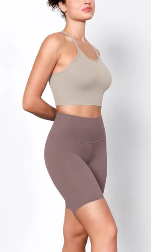 Miniatura 4 de ODODOS ODLEX - Paquete de 2 pantalones cortos de entrenamiento de cintura alta para mujer, pantalones cortos de entrenamiento de 6 y 8 pulgadas