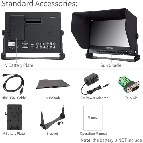 Miniatura 7 de P133-9HSD 13.3 pulgadas Pro SDI Broadcast Monitor Profesional LCD Director Estudio de Producción Monitoreo IPS Pantalla Full HD 1920×1080 Diseño