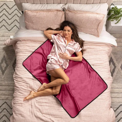 Miniatura 14 de Avana Manta impermeable – Manta sensual para adultos – Fabricada en los Estados Unidos – Tamaño King, microterciopelo negro