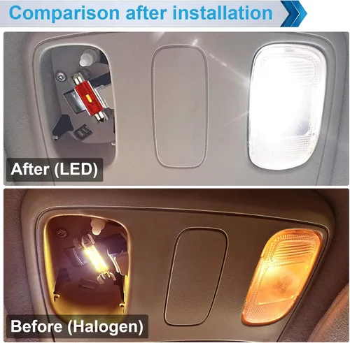 Miniatura 3 de Cubierta de luz de cúpula de mapa interior, consola superior con bombillas LED blancas compatible con Dodge Ram 1500 2500 3500 2002-2009