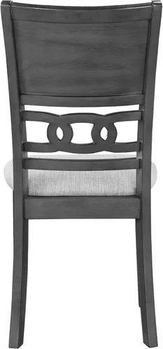 Miniatura 7 de New Classic Furniture Gia - Silla de comedor (juego de cuatro), asiento y respaldo tapizados en tela gris claro, color gris