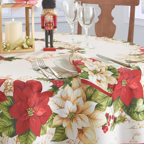 Miniatura 7 de Elrene Home Fashions - Servilletas de tela de Pascua roja y blanca, 17 x 17 pulgadas, juego de 4