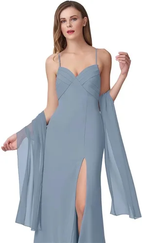 Miniatura 11 de Chales de gasa para mujer, bufandas para dama de honor, boda, noche, graduación, fiesta, ocasiones especiales, vestidos de 90 x 20 pulgadas