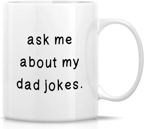 Miniatura 30 de Retreez - Taza divertida con texto en inglés "No. 1 Dad", 325 ml, tazas de cerámica, mensajes divertidos, sarcásticos, motivacionales, regalos