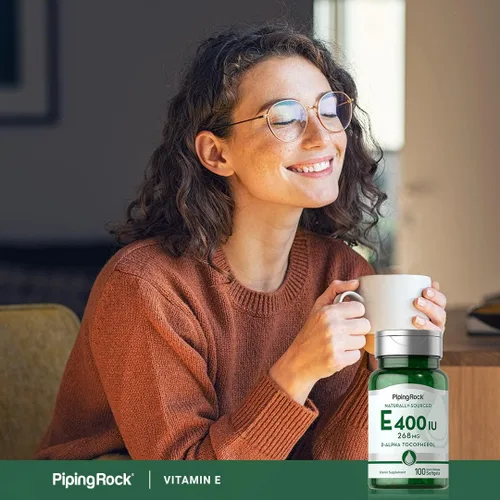Miniatura 6 de Piping Rock Cápsulas de cápsulas blandas de vitamina E de 400 UI 268 mg 100 píldoras D-alfa tocoferol Suplemento sin OMG, sin gluten