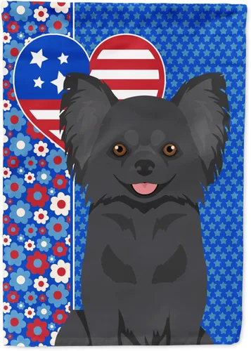 Miniatura 395 de Caroline's Treasures WDK5119GF - Bandera de jardín americana de Airedale Terrier de Estados Unidos, color negro y tostado, bandera decorativa