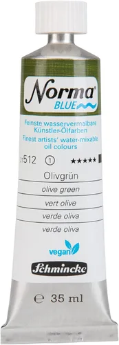 Schmincke - NORMA® Blue, 21512009, los mejores colores al óleo de artistas a base de agua, altamente pigmentados, resistentes a la luz, veganos, 512