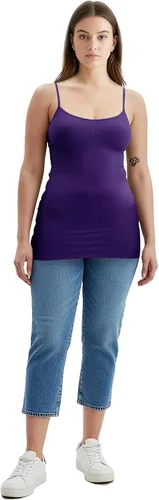 Miniatura 395 de Emmalise Camisola larga casual básica para mujer, con tirantes ajustables, top en capas