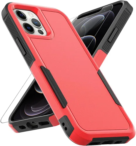 Miniatura 12 de MDCN Funda para iPhone 12 / iPhone 12 PRO: funda protectora de doble capa resistente para teléfono celular, a prueba de golpes, resistente