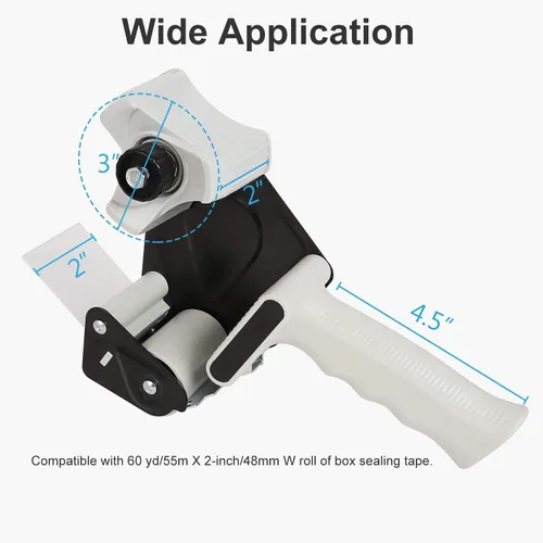 Miniatura 7 de JARLINK Pistola dispensadora de cinta de embalaje (paquete de 2) con 2 rollos de cinta con 18 rollos de cinta de embalaje transparente para envío
