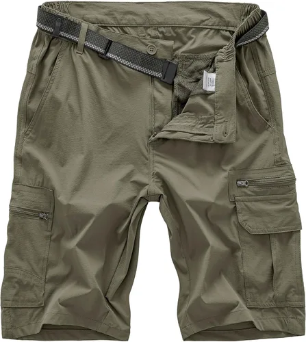 Miniatura 13 de Jessie Kidden - Pantalones cortos para hombre, estilo informal, para exteriores, con cintura expansible, ligeros, impermeables, de secado rápido