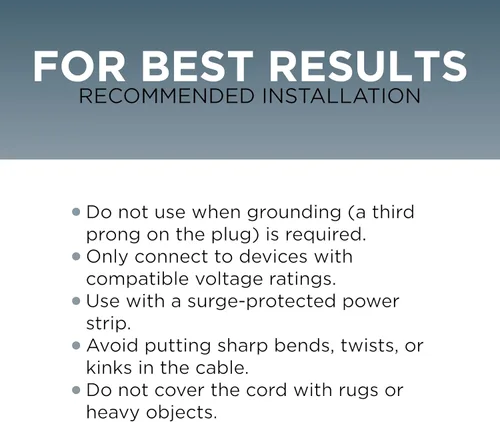 Miniatura 8 de THE CIMPLE CO Cable de alimentación blanco Figure-8 de 3 pies – Cable de alimentación no polarizado para satélite, CATV, sistemas de juego – NEMA