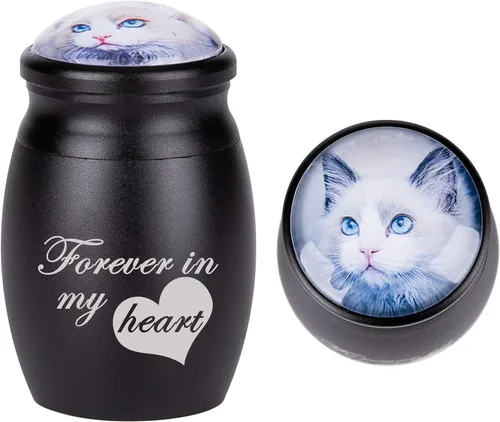 Miniatura 14 de Bivei Urnas pequeñas para cenizas humanas, urna personalizada de recuerdo con foto y texto para hombres y mujeres, mini urnas para adultos