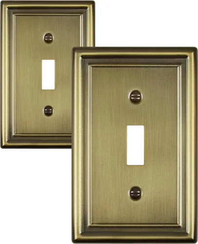 Miniatura 17 de Paquete de 2 placas decorativas de pared, placa de cubierta de toma de corriente eléctrica de níquel satinado para receptáculo, interruptor
